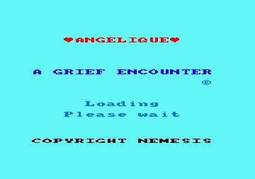 Angelique - A Grief Encounter (UK) (K7) (1985) screen shot title